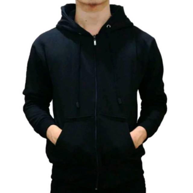 PROMO JAKET HOODIE ZIPPER POLOS HITAM COWOK CEWEK TERMURAH JAKET POLOSAN JAKET DISTRO HOODIE