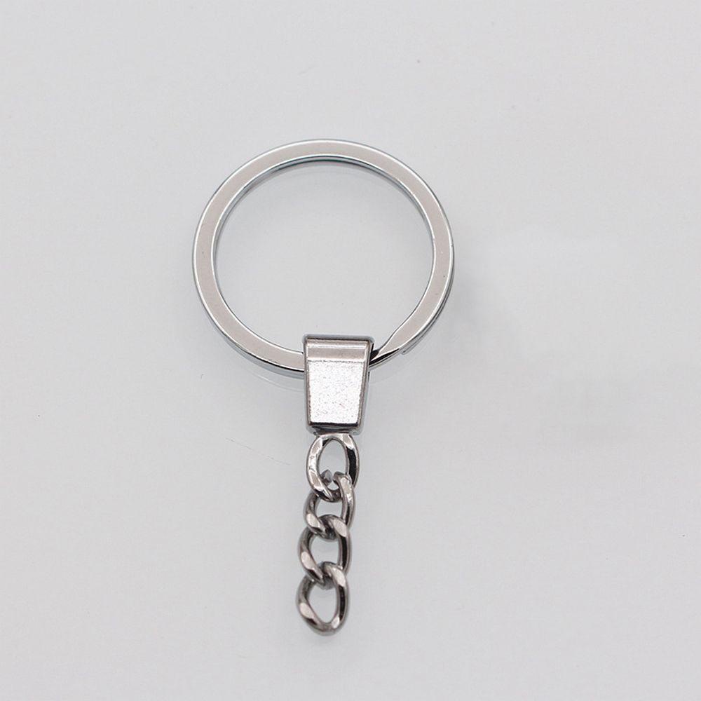 Lanfy Key Ring Fashion (Ukuran Cincin: 30mm) Bronze Rhodium Membuat Perhiasan Panjang Bulat Split Keychain