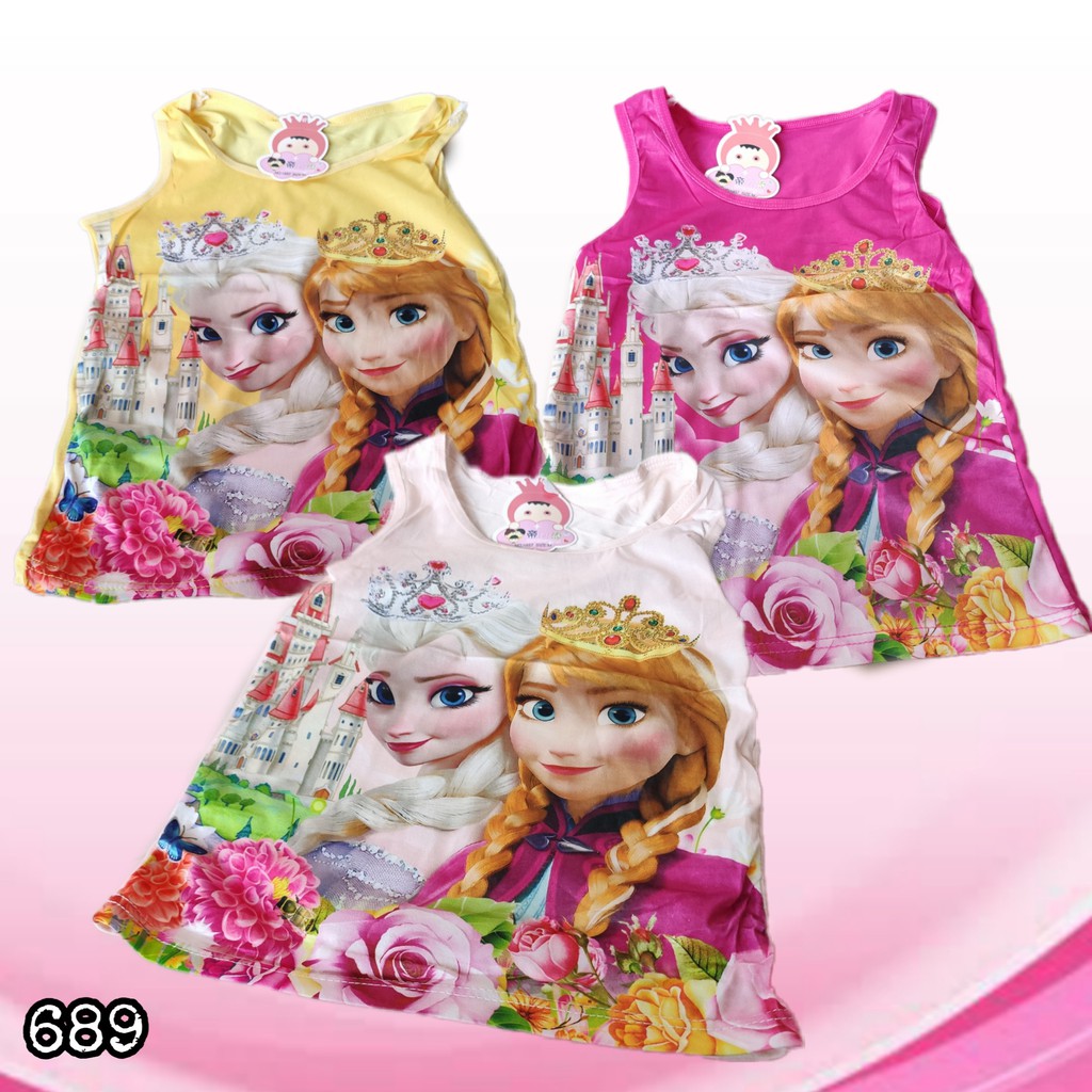 J689 SINGLET TANKTOP ANAK MOTIF FROZEN KAOS SINGLET ANAK TANGTOP TANKTOP ANAK MOTIF