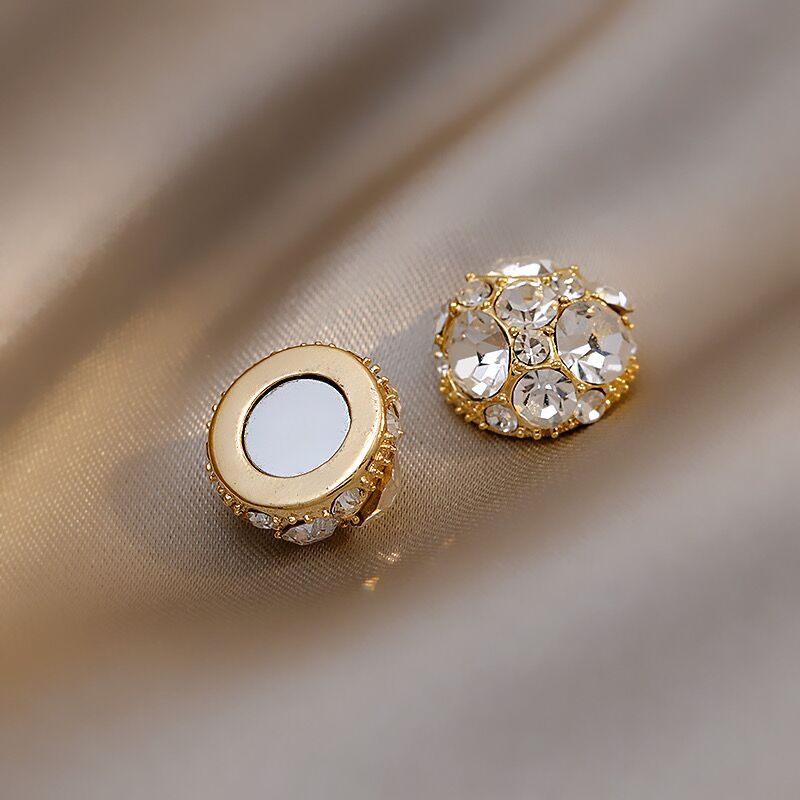 Anting Stud Kristal Elegan Gaya Korea Untuk Wanita