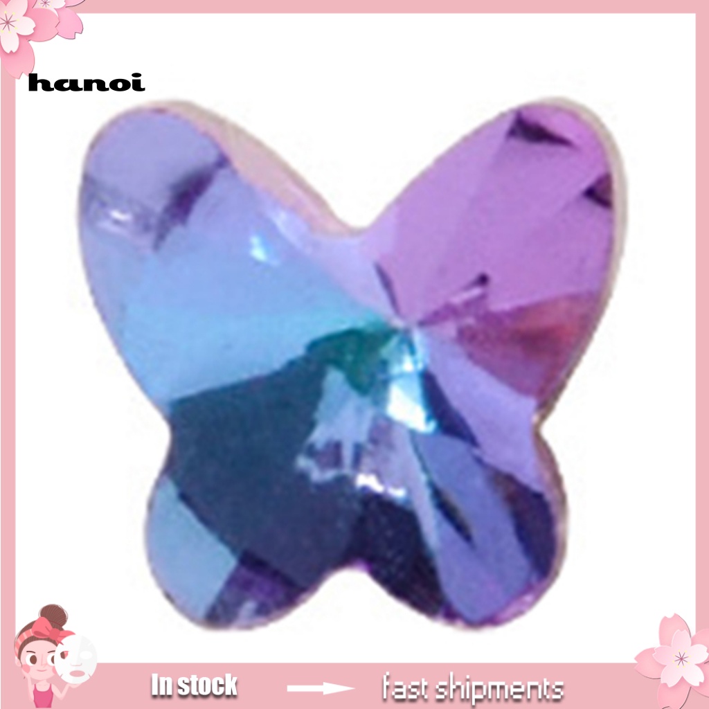 Han_ 10Pcs Charms Kuku 3D Berkilau Untuk Manicure