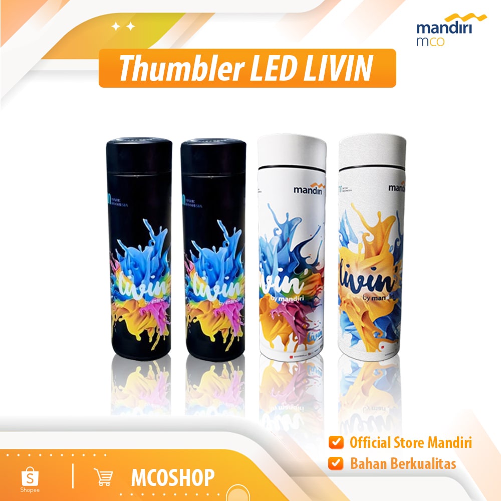 Jual Tumbler LED Suhu LIVIN by Mandiri | Shopee Indonesia