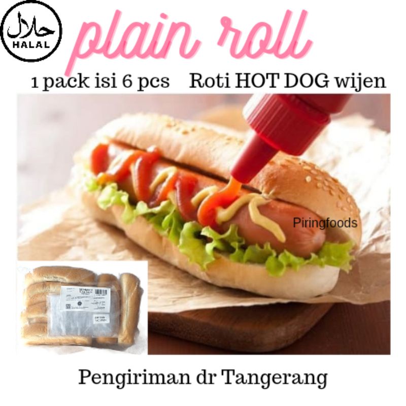 

BERNARDI roti hot dog isi 6 pcs (plain rolls) / BERNADI