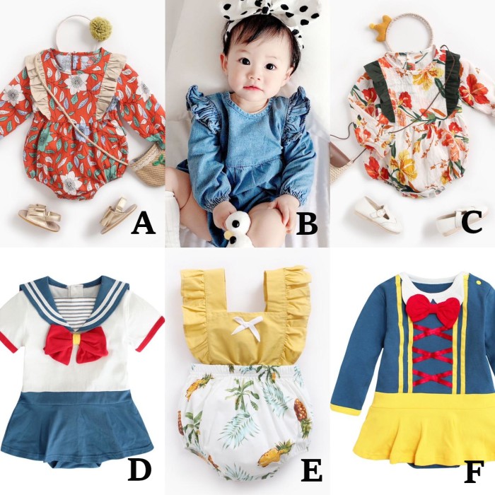 Romper Dress Baby Girl Fashion  Dress Bayi Fashion  Baju Bayi Girl