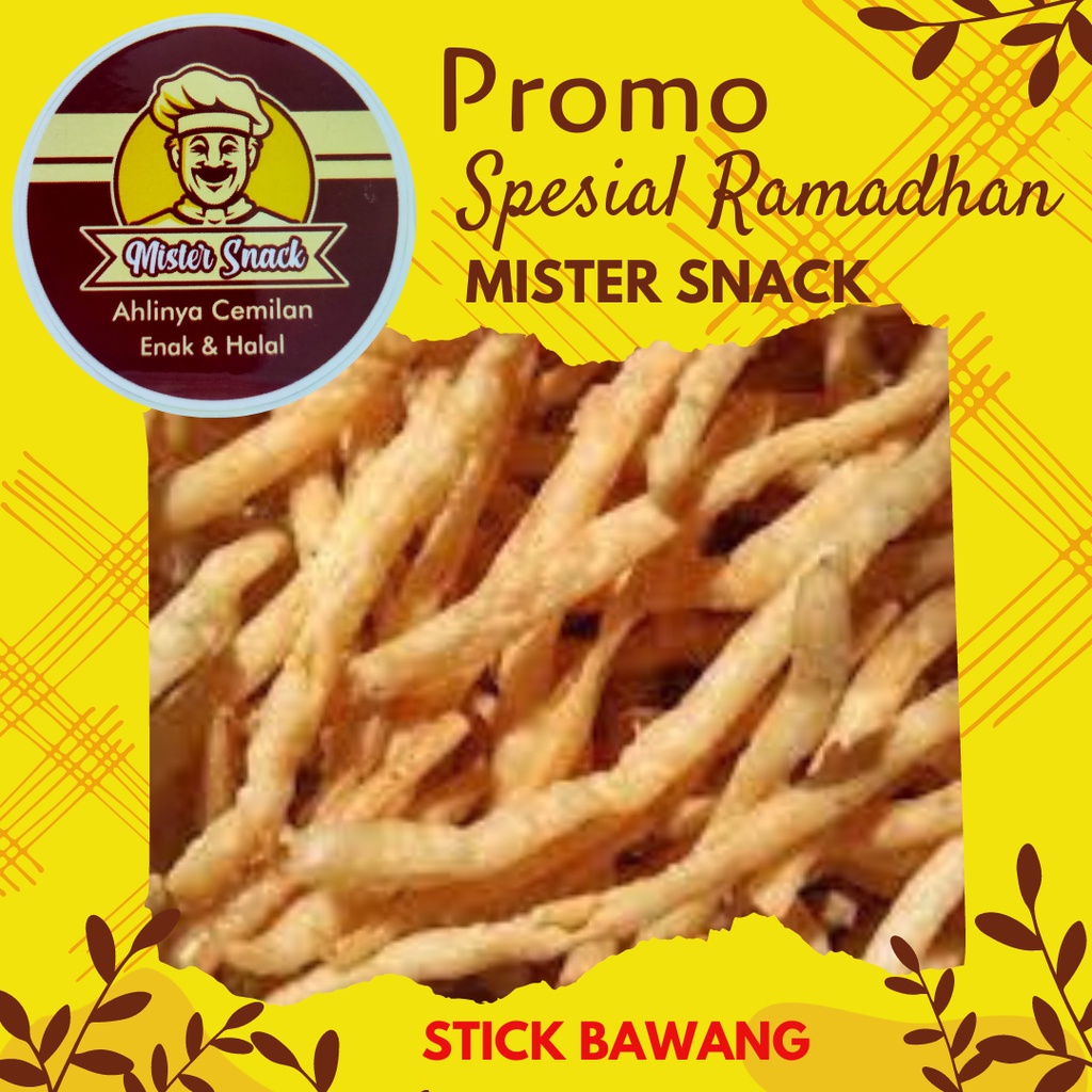 

stik bawang cemilan scnack jajan kiloan paket parcel lebaran - 150gram mister snack