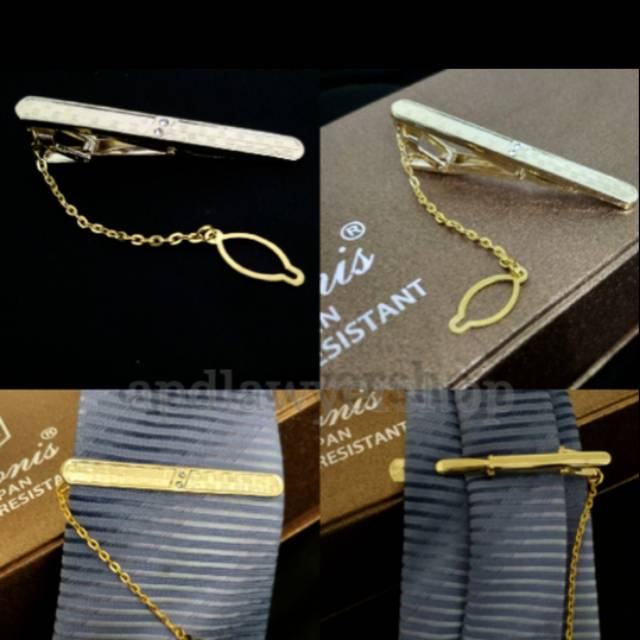 Jepitan Dasi Penjepit Dasi Jepit Dasi Kuningan