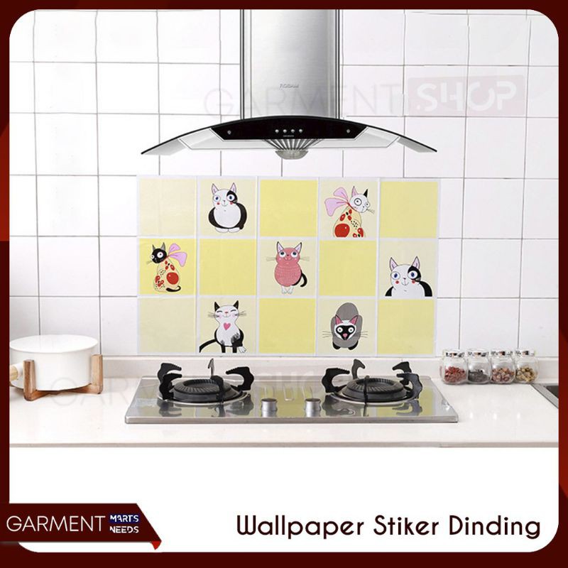 Wallpaper Dinding Dapur Sticker Pelindung Tembok Dapur Anti Panas &amp; Minyak 6.900 random 5.800