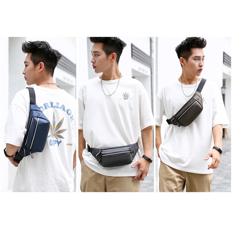 ( Mia ) Tas Selempang Pinggang Import Bahan Waterproof Waistbag Pria Wanita, Tas Pinggang Waistbag Import Unisex,  Tas Wanita Import Pinggang Selempang TP004