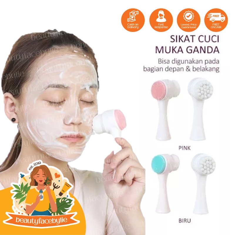 Alat Cuci Pembersih Wajah Silicone 2in1 Face Brush Silicone