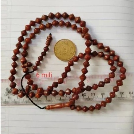 Tasbih 99 wajik polos 6 mili coklat kokka kaukah kokkah garansi asli quality premium