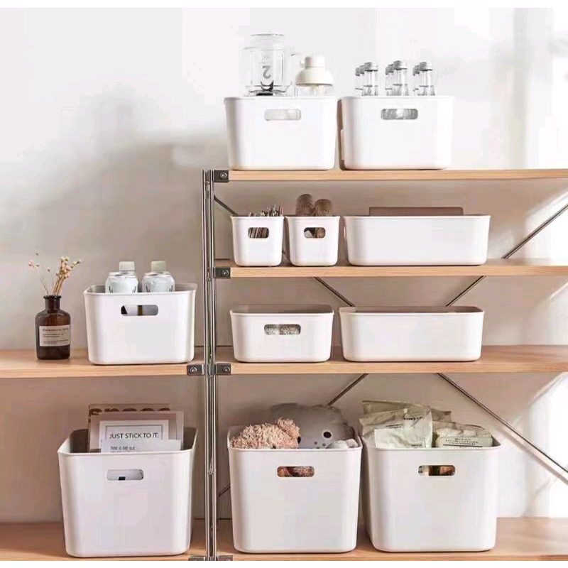 STORAGE BOX ORGANIZER / LEMARI PLASTIK / BOX ORGANIZER / KOTAK PENYIMPANAN PUTIH