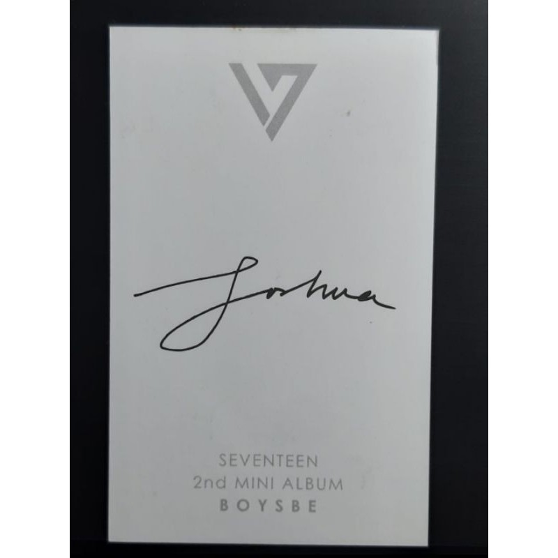 SEVENTEEN PHOTOCARD JOSHUA BOYS BE (BOOKED)