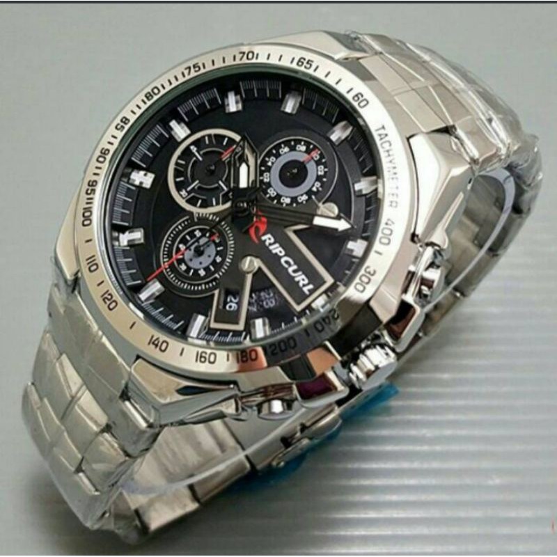 Jam Tangan Pria Ripcurl 6144 Chrono Tanggal Aktif - Free Box Batre Cadangan Original Grade AAA