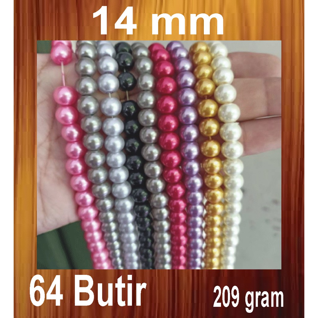 Mutiara Sintetis (Mutiara Berat) Uk 14-16mm Harga/String