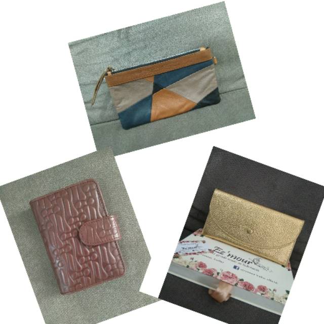 Bundling dompet kartu berliano muca ezmour pouch kulit asli