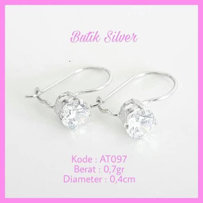 Anting Giwang Desi Perak 925 Bayi Anak Mata Kristal AT097 Hadiah Kado