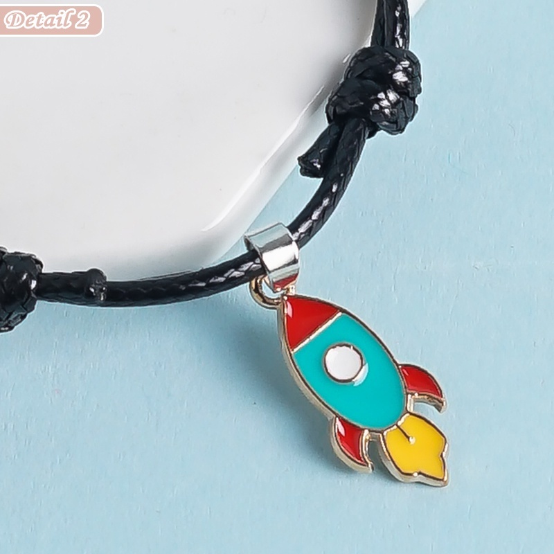 Gelang Astronot Roket Motif Luar Angkasa Untuk Pria &amp; Wanita Murah Meriah Bestie Sahabat Pacar GL 38