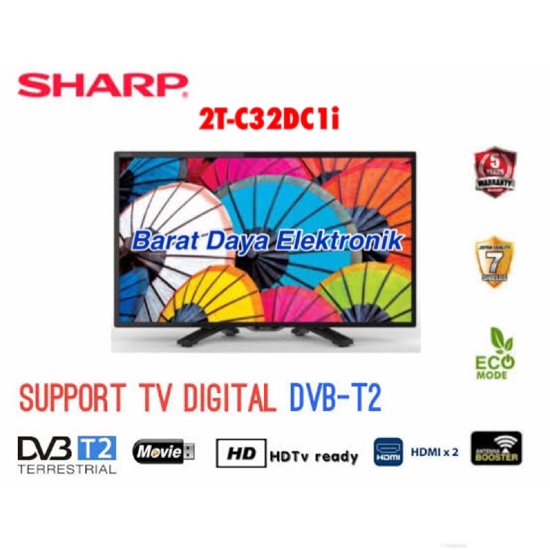 SHARP LED TV 32 Inch HD Digital - 2T-C32DC1i LED SHARP DIGITAL