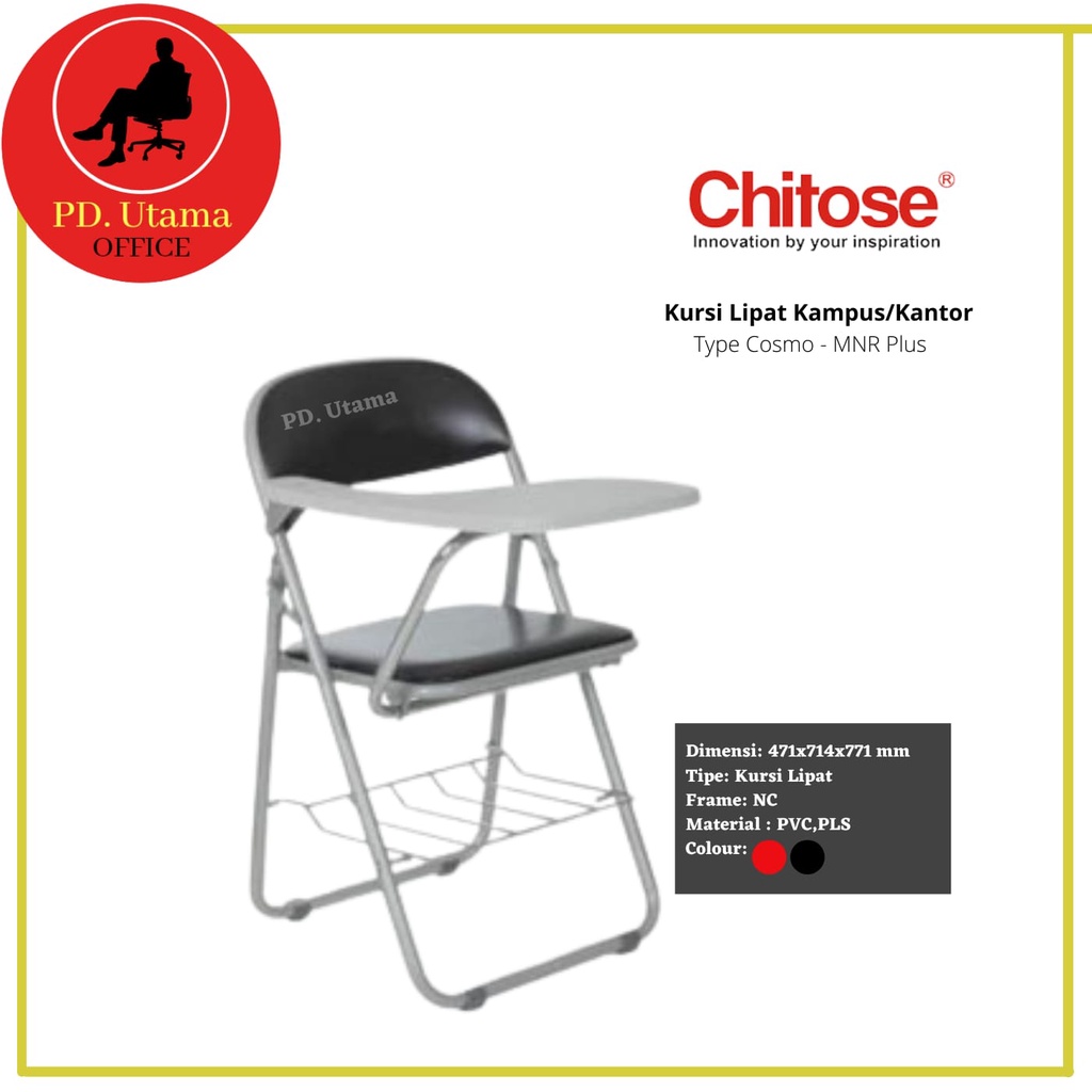Kursi Chitose Cosmo MNR plus Kursi Lipat Kuliah Kantor Sekolah