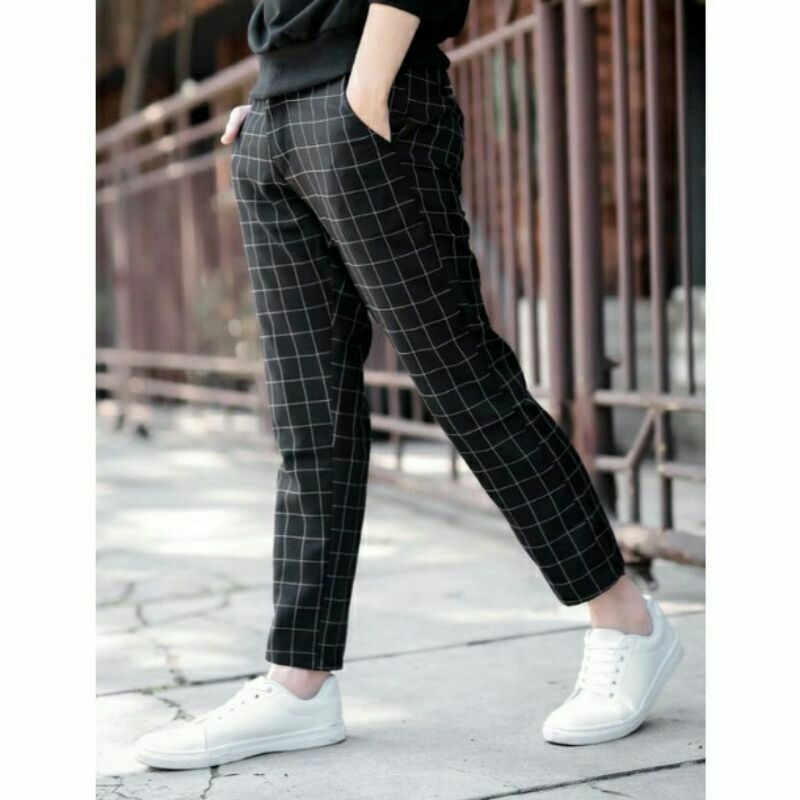 TARTAN PRIA PREMIUM CELANA CHINO CELANA KOTAK KEREN (28-38)