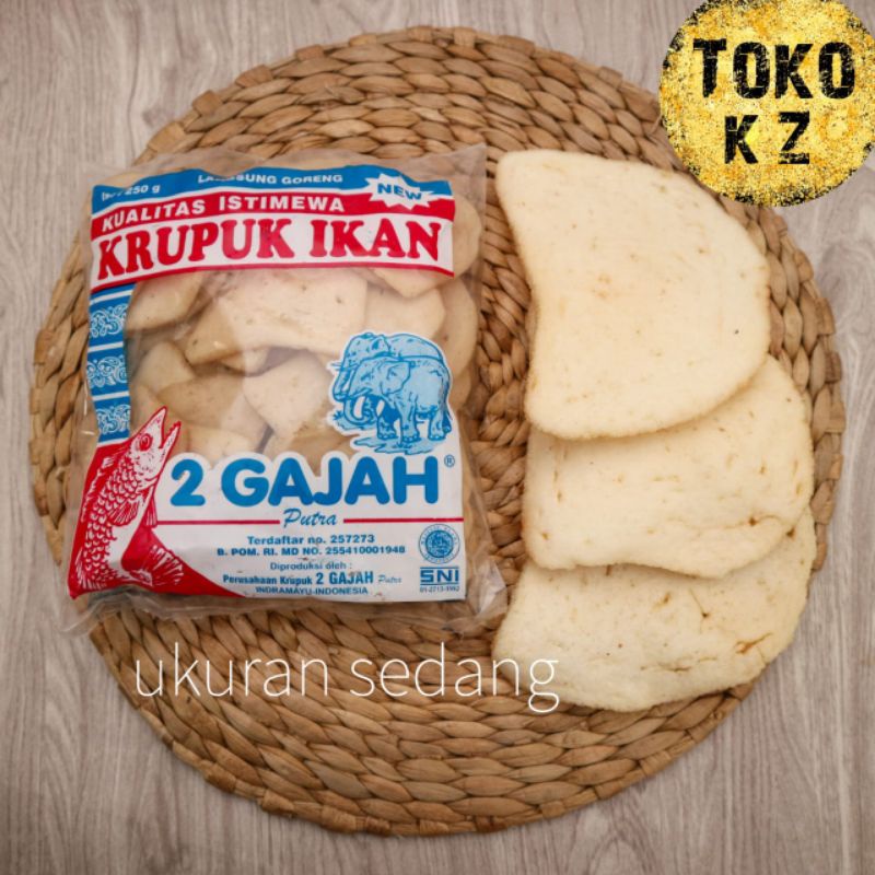

Kerupuk Ikan sedang 2 Gajah Putra /Renyah Enak | kerupuk ikan mentah