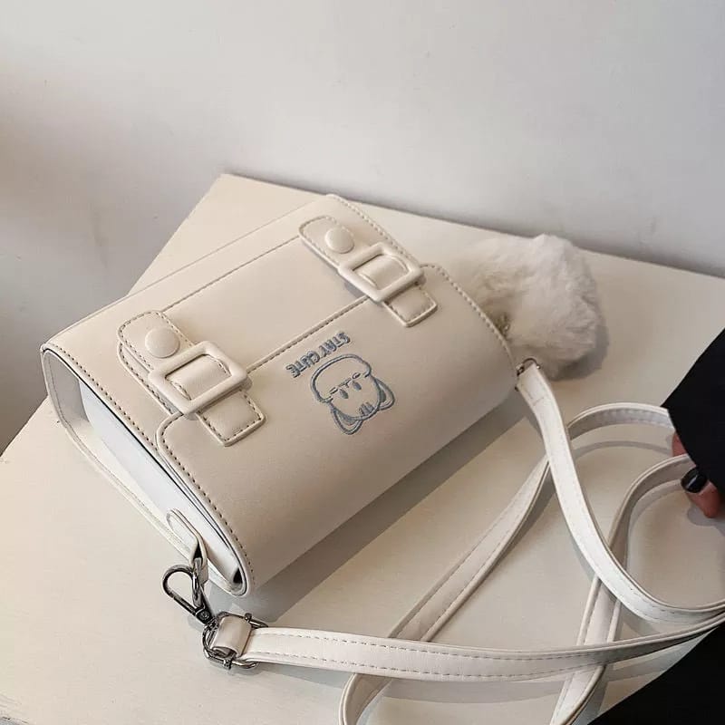 Tas Selempang Wanita Tas Bahu Lucu Kucing Tas Kurir Huruf Mode Jepang Harajuku Y2K Lolita Perempuan 