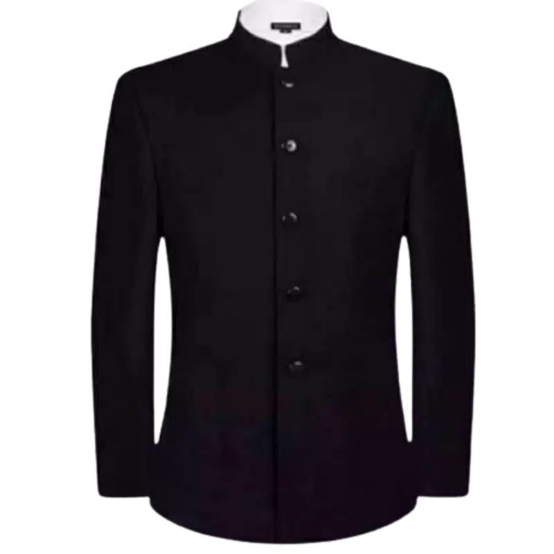 jasko Mandarin pria/jas koko pria dewasa atasan/jasko polos hitam