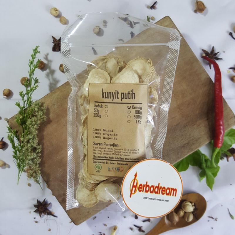 

500 GRAM KUNYIT PUTIH KUNIR PUTIH WHITE CURCUMA ALBA SIMPLISIA DRIED KERING