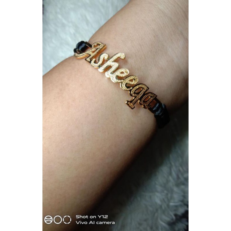 GELANG UKIR NAMA SERUT TALI SATIN