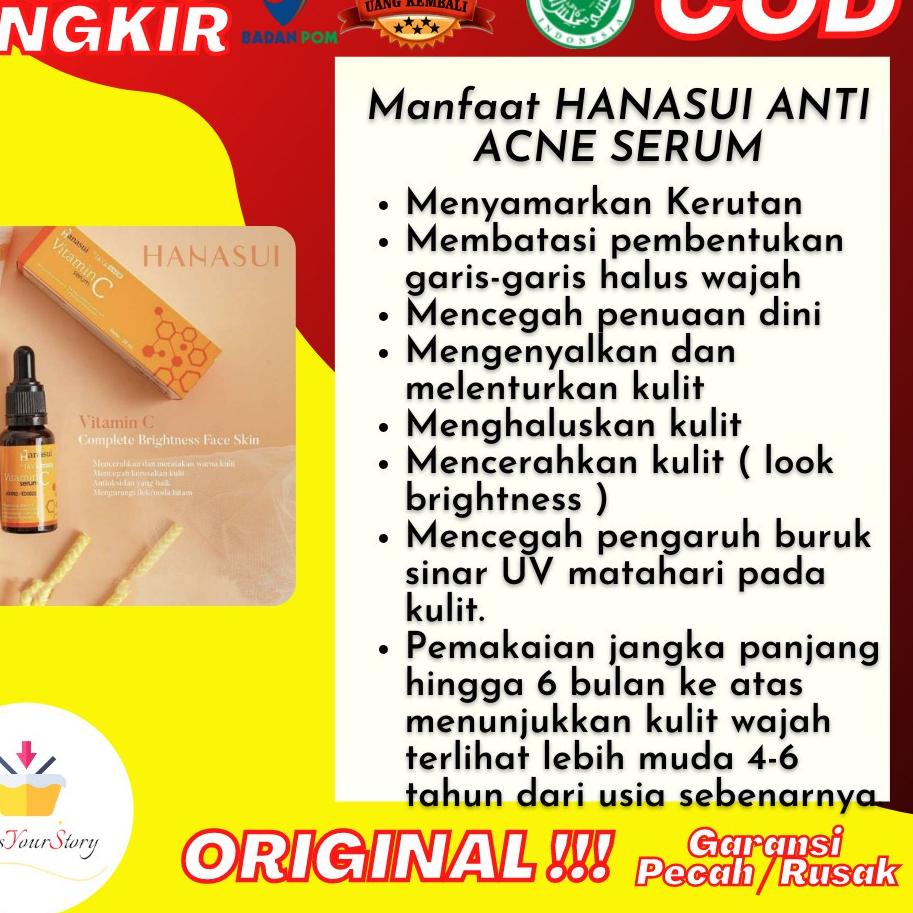 Serum Hanasui Vit C Vitamin C Pencerah Pelembab Kulit Penghilang Flek Hitam Kulit Kusam Di Wajah O Shopee Indonesia