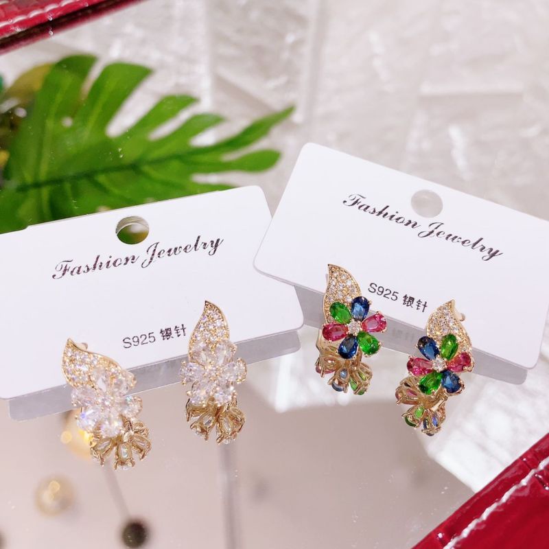Anting Silver925 Perak Mata kilau Anti Karat anti alergi anting Zircone premium berlian kilap 503