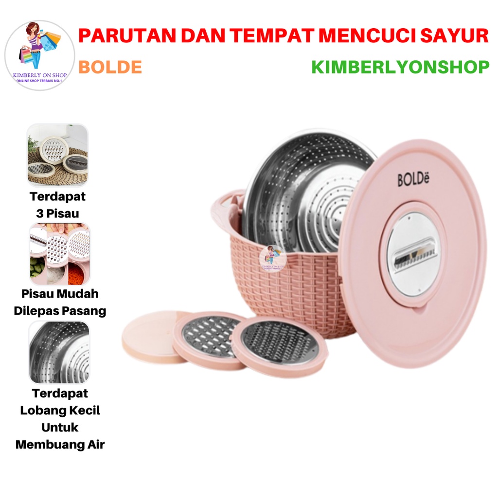 Max Grater Combo 2 In 1 Parutan Dan Tempat Mencuci Sayur Buah Bolde