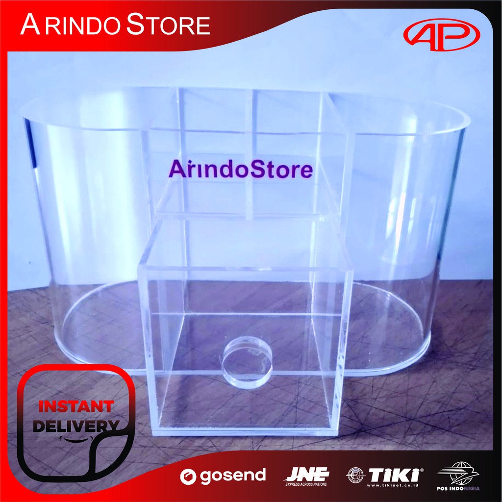 

akrilik 2 Tempat bulpen,spidol,pensil dll 2 susun