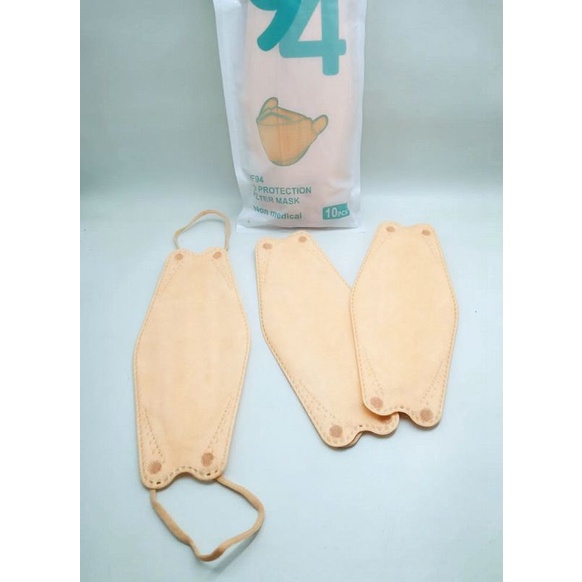 Kf94 Mask Masker KF94 Warna Soft Peach soft Orange Isi 10 pcs