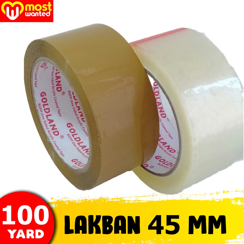 

Lakban Bening Coklat 2 Inch Inchi 48 mm 100 yard Packing Opp Tape