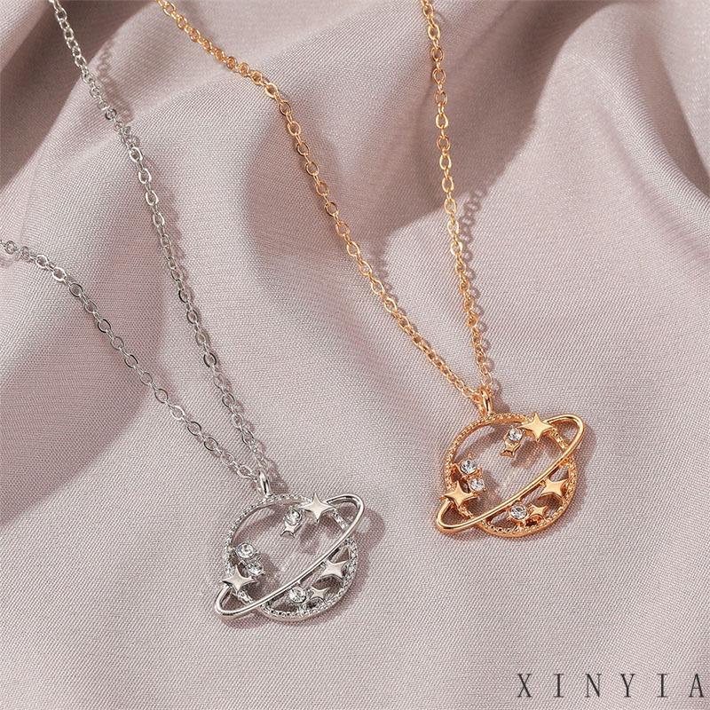 【COD】Liontin Kalung Rantai Wanita Bintang Hollow Simple