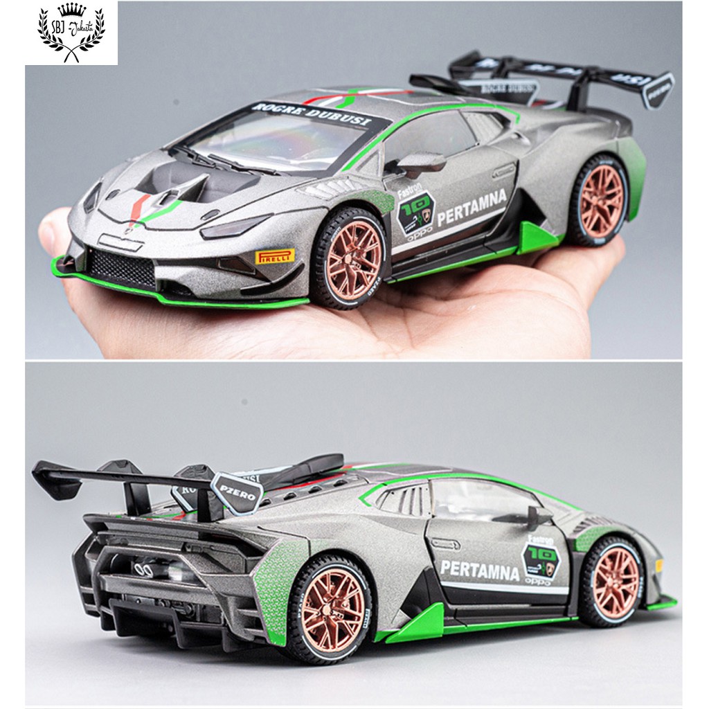 Diecast Miniatur Mobil LAMBORGHINI HURACAN RACING METAL SERIES 1:32