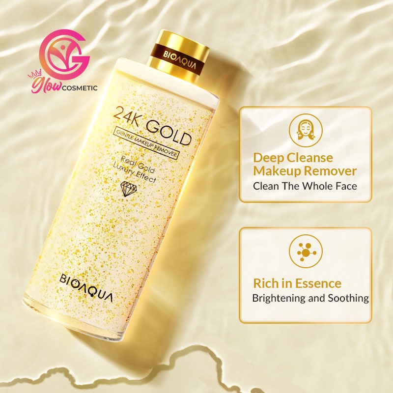 BIOAQUA 24K GOLD GENTLE MAKEUP REMOVER REAL GOLD LUXURY EFFECT 300ML -GC