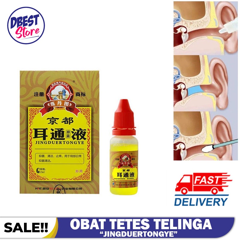 TERLARIS !! Obat Tetes Telinga / Cairan Tetes Telinga Herbal / JINGDUERTONGYE Pembersih Kotoran Telinga / Tinnitus Tuli / Telinga Congek Berdengung