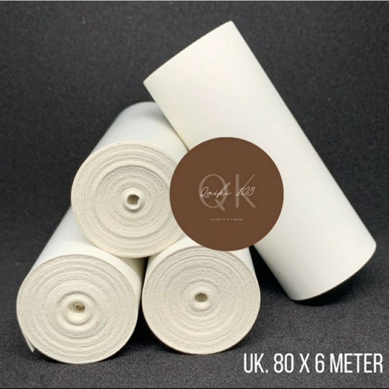 

Stiker Label Thermal uk 80mm x 6m ( Countinous/Nyambung )