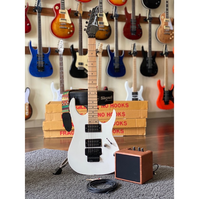 Gitar Elektrik Ibanez RG 320 (Putih) Paket Amply Mini
