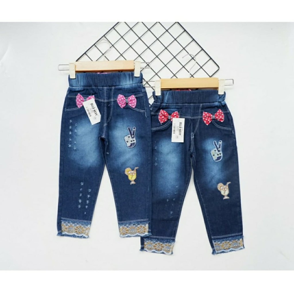 PENSIL RENDA CELANA PANJANG JEANS ANAK PEREMPUAN 1-5 th Celana Panjang Anak