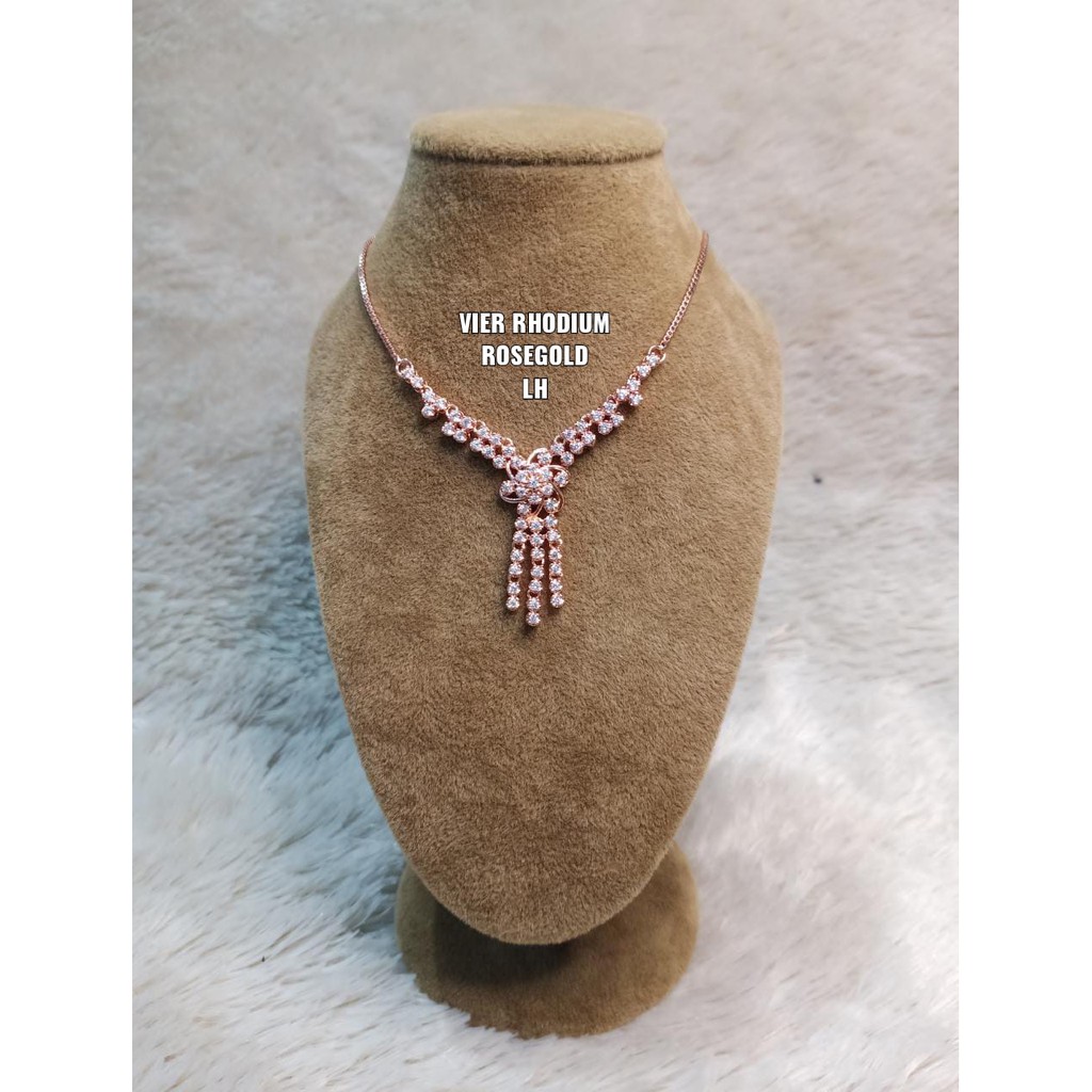 Kalung Tura Rhodium Berlian