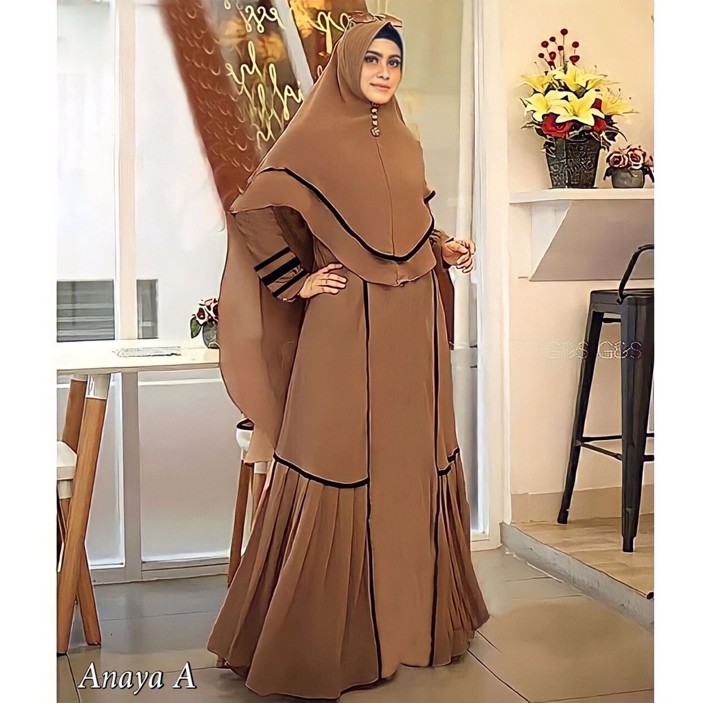 Gamis Anaya Polos Moscrepe Size Jumbo