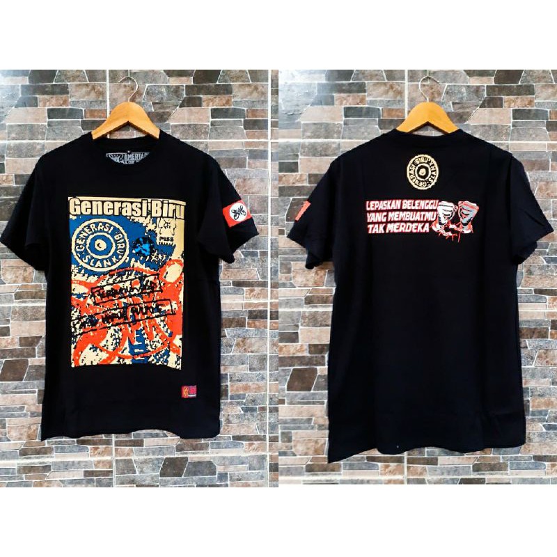 KAOS SLANK SLANKERS GENERASI BIRU PENDEK_DISTRO SLANKERS_BAJU SLANK_KAOS SLANK_ 100%  SLANKERS - SER