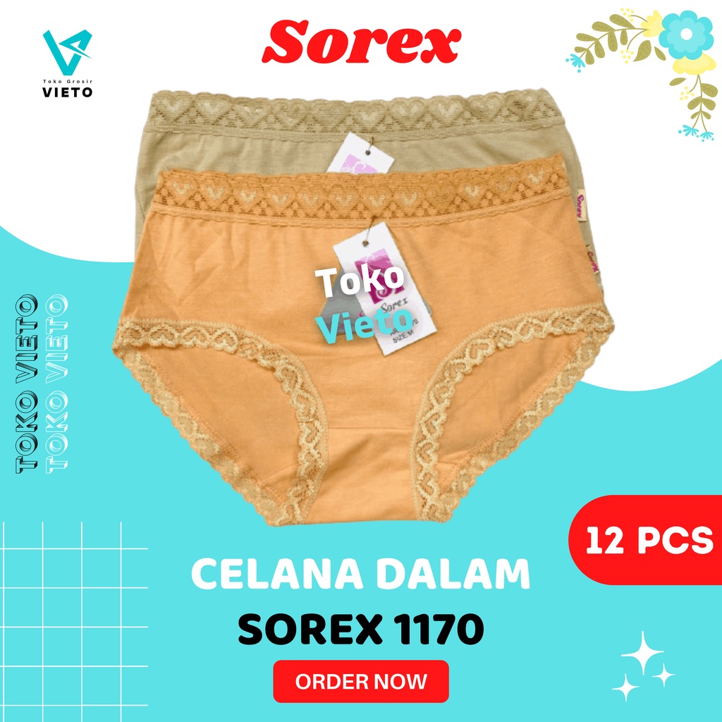 CD Sorex 1170 Mini Lusinan Celana Dalam Wanita Dewasa Sorek Isi 12 / Underwear Daleman Cewek Super S