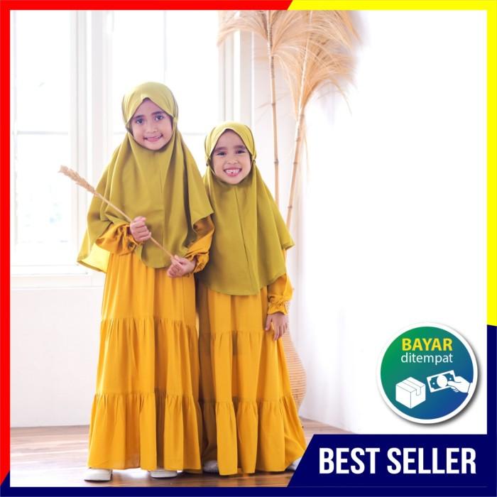 Homey Dress Polos Kids -Bahan Katun Rayon Premium - Gamis Anak Adem