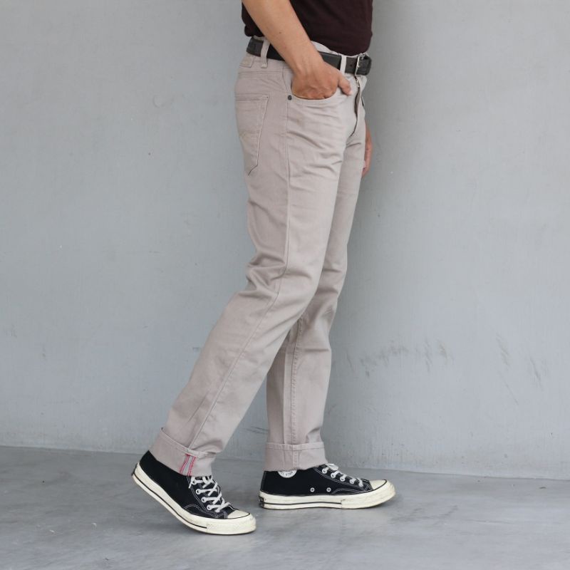 celana panjang pria basic standar kain kanvas original alvino size 28 - 38