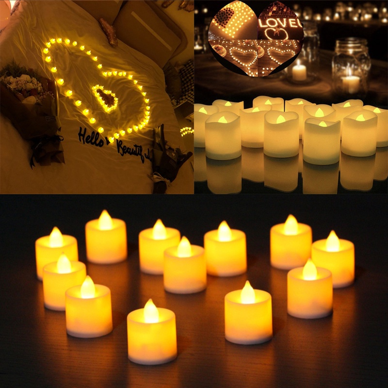 1pc Lilin LED Tanpa Api Tenaga Baterai Untuk Dekorasi Rumah / Festival / Pernikahan / Ulang Tahun