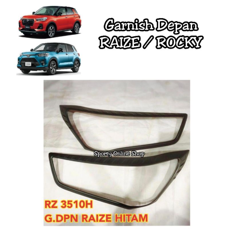 Garnish Depan Raize / Rocky Warna Hitam Dop